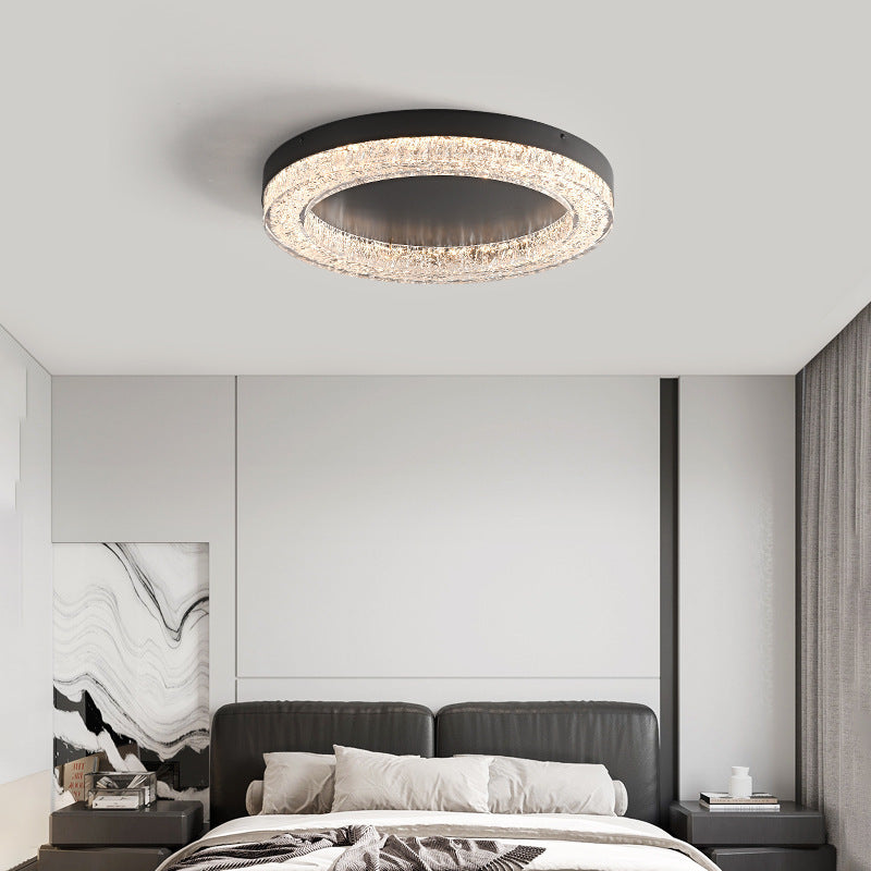 Italian Minimalist Master Bedroom Light led Resin Ceiling Lamp Modern Minimalist High-End Light Luxury Crystal Ice Crack Living Room Lamp