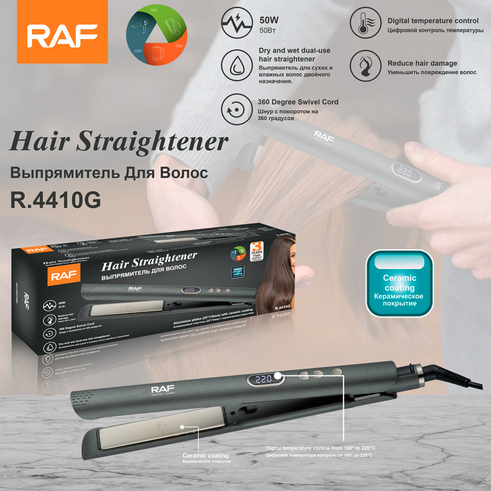 RAF EU Standard Hair Straightener Negative Ion Hair Straightener Root Straightening Iron Hair Straightening Curling Iron Home Use Volumizing