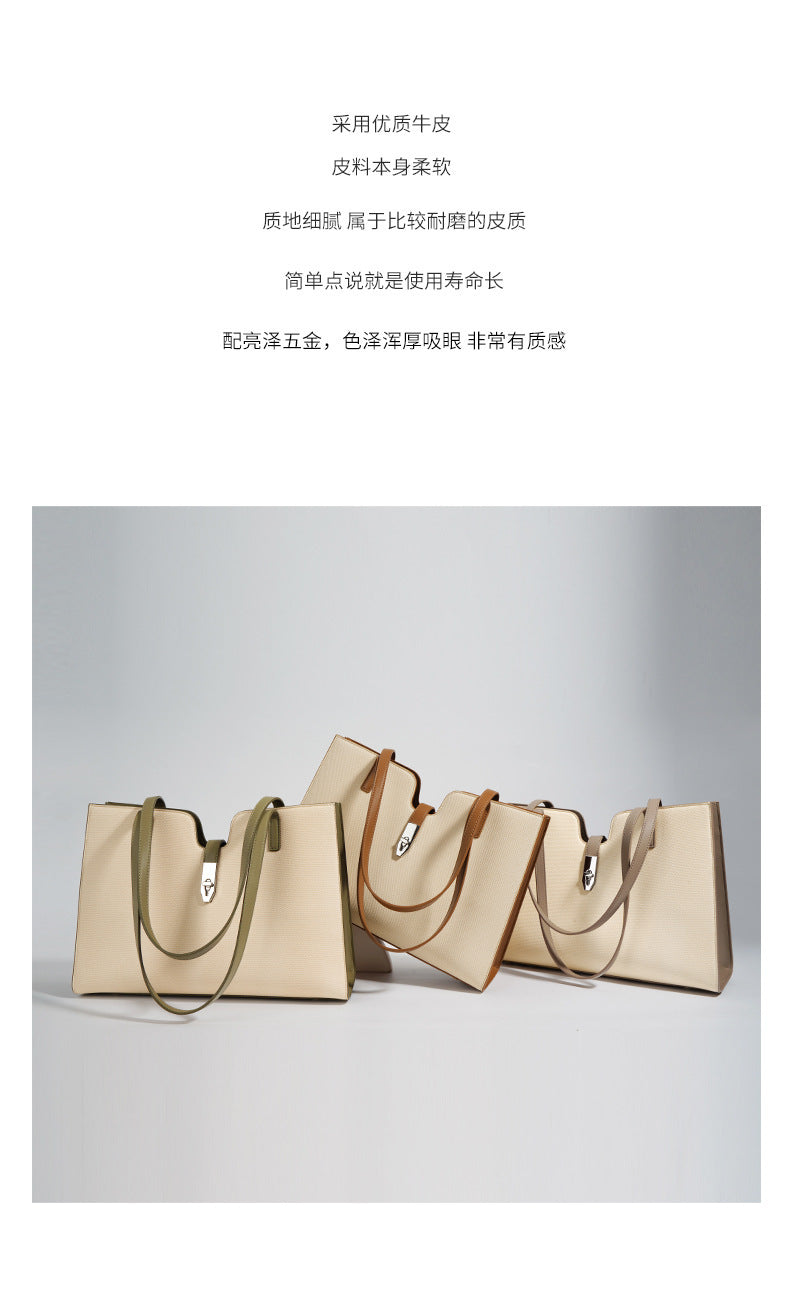 New Square Large Capacity Tote Bag Large Capacity Spring Summer Simple Fashion Women's Bag Commuting Versatile Shoulder Handbag