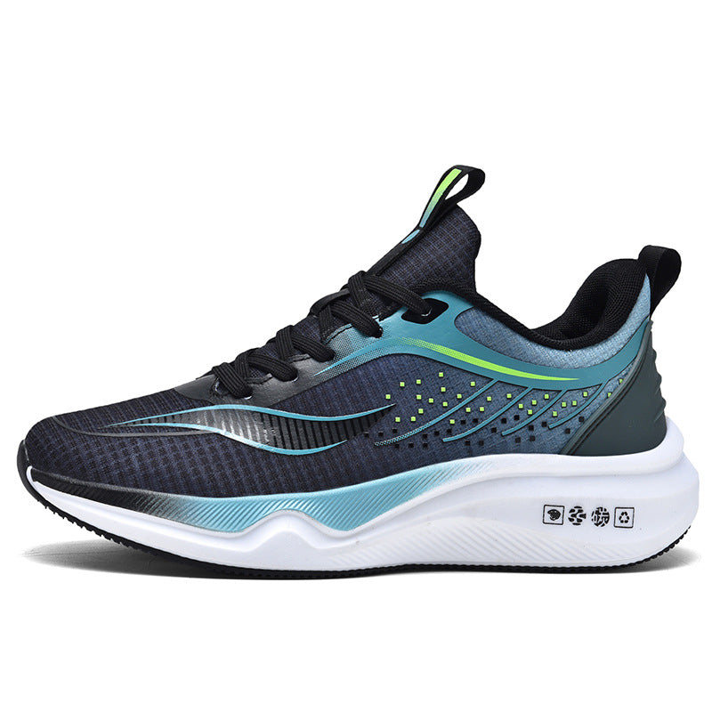 Spring and summer new style comfortable breathable running shoes racing soft sole shock-absorbing youth boys' wear-resistant non-slip sports shoes