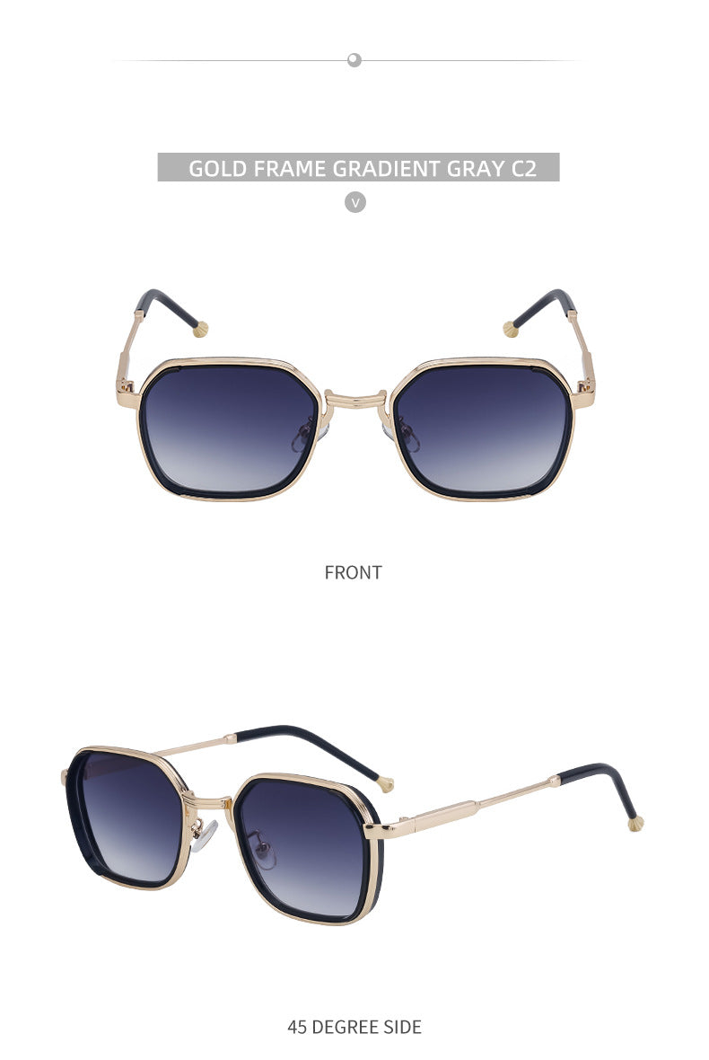 2025New European and American Fashion Square Frame Sunglasses for Men, Simple and Stylish Wholesale Sunglasses for Men sunglasses