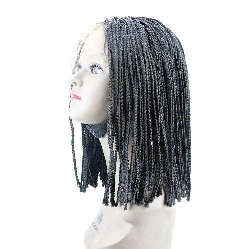 14 inch 360 Single Full Lace Braided Wigs for Black Women