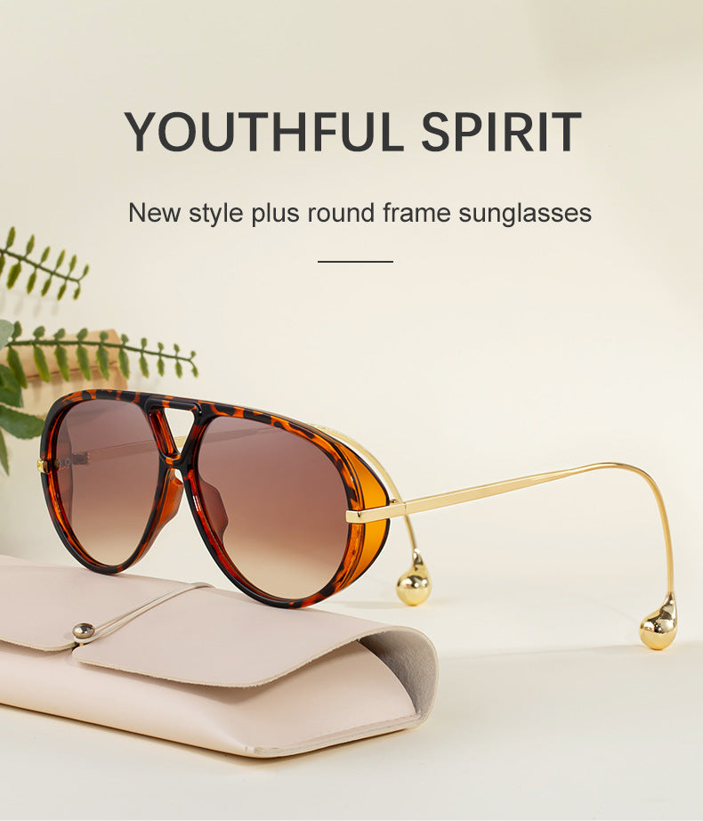 2025New Sunglasses for Women, European and American Fashion Glasses, Double Bridge Personality Aviator Sunglasses, Sun Protection Pilot Sunglasses for Men