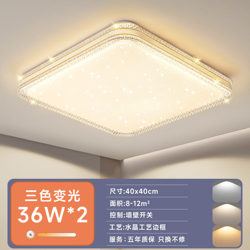 led Ceiling Lamp Master Bedroom Lamp Simple Modern Living Room Lamp Round Room Study Romantic Starry Sky Light Fixture