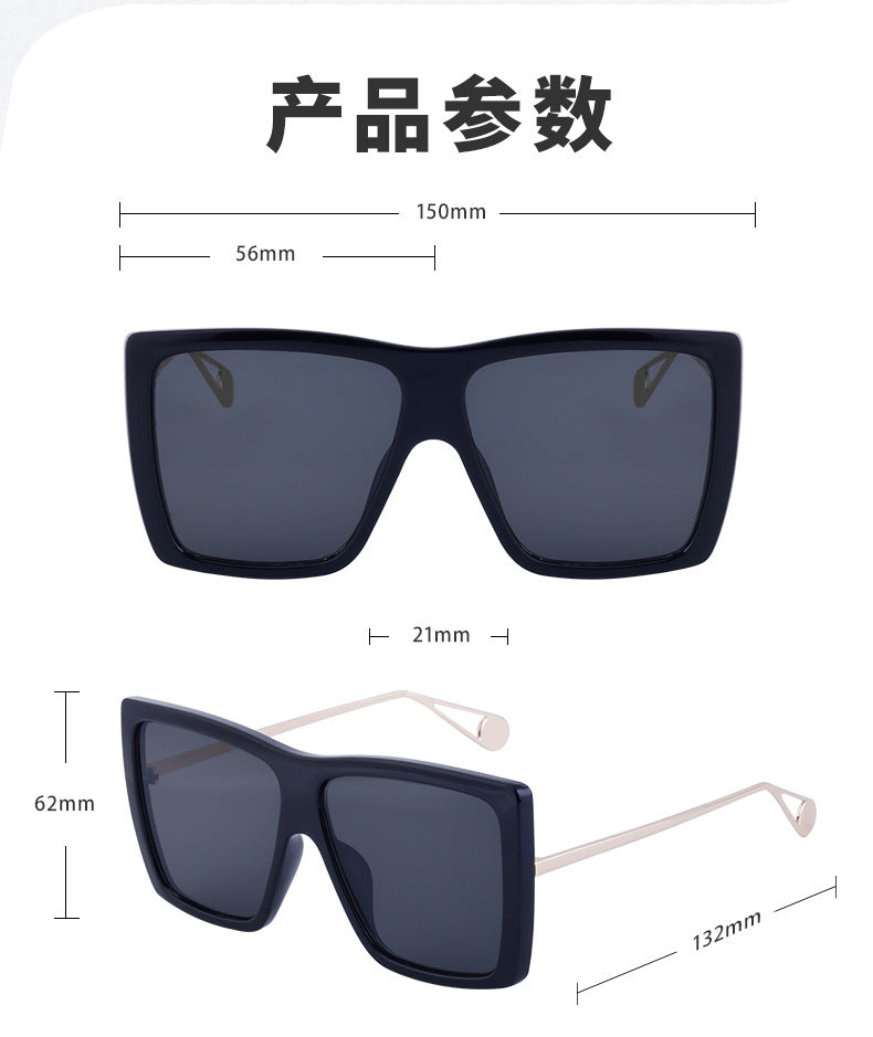 Vanishing Her Chen Mai Same Style Sunglasses for Women Trendy One-Piece Large Frame Polarized Driving Sunglasses for Women Sun Protection Glasses Wholesale