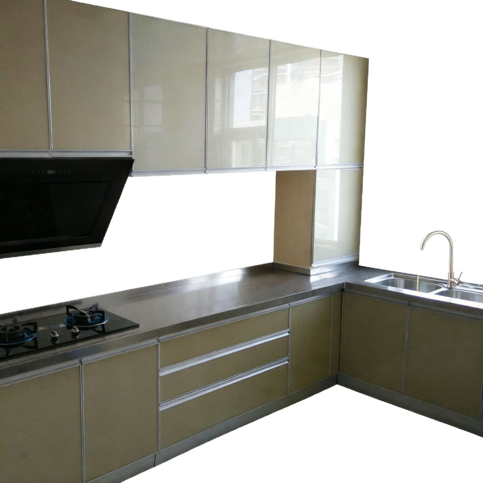 Whole House Factory Honeycomb Aluminum Alloy Integrated Kitchen Cabinets Wall Cabinets Integrated Moisture-Proof Durable Household Stove