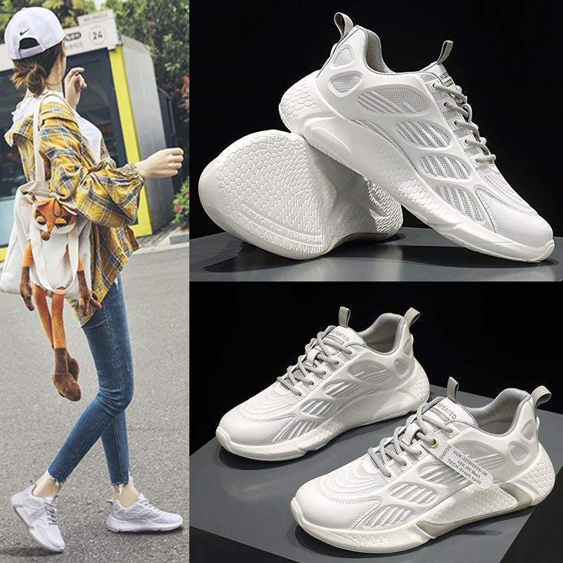 Women's Sports Shoes2025New Spring Women's Shoes Student Casual Shoes Lightweight Shock Absorption Soft Bottom Mesh Breathable Running Shoes