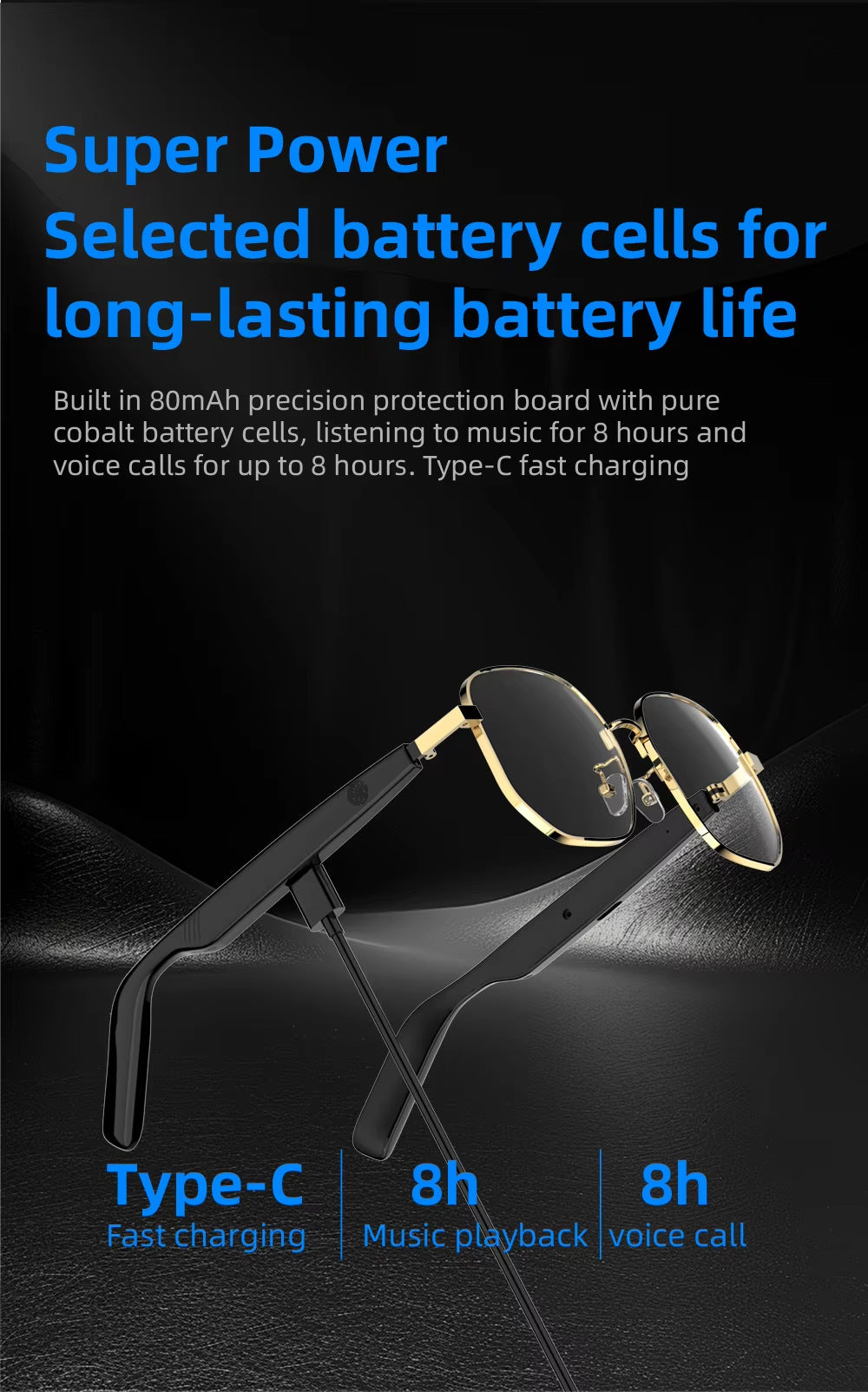 SG AI Smart Wearable Headset Glasses New Multi-Function