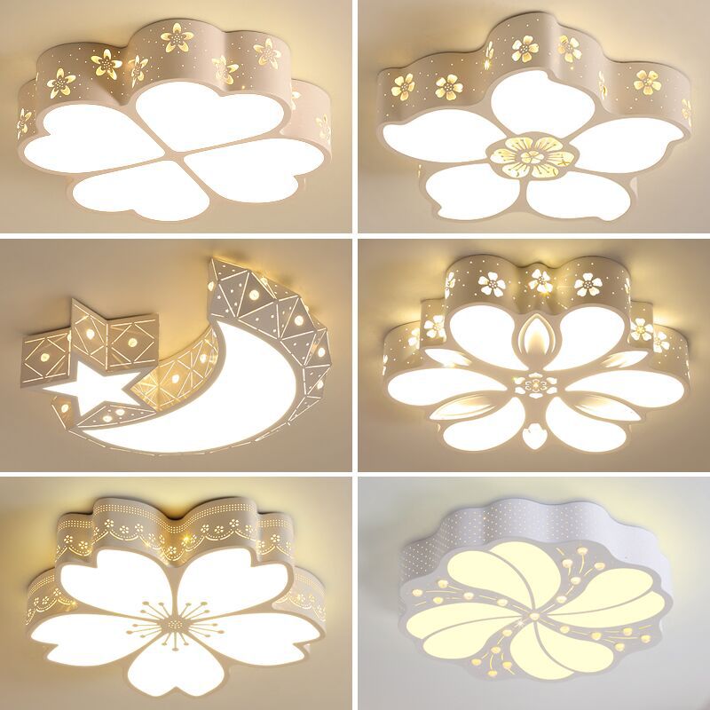 New Bedroom Lamp Simple Fashion Children's Room Lighting Warm Romantic Living Room Decor Creative LED Ceiling Lamp