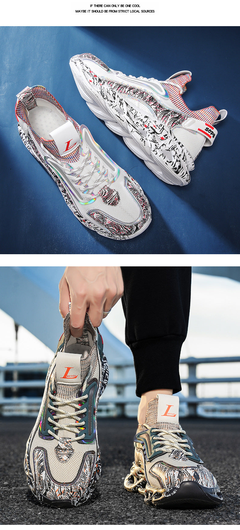 2025Foreign Trade Large Size Breathable Mesh National Trend Casual Sports Shoes with Ultra-light Sole and Height-increasing Fashion Dad Shoes