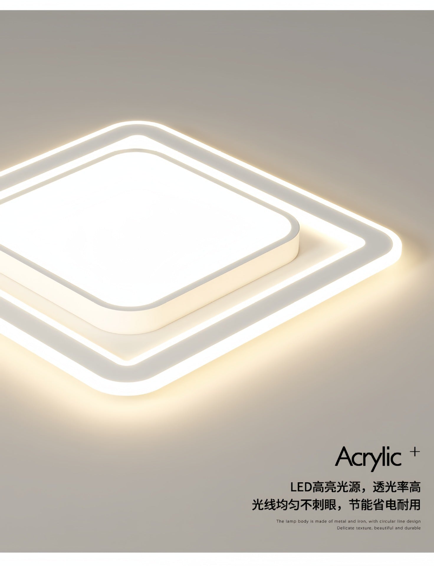 Eye Protection Ceiling Lamp Modern Minimalist Living Room Lamp Full Spectrum LED Bedroom Lamp Zhongshan Lighting Package Installation