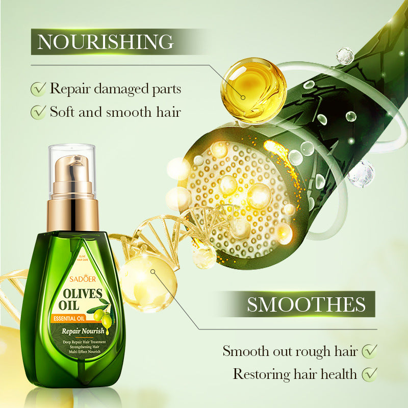 Full English Olive Hair Care Essential Oil70ml SADOER Qihuan Shiny Smooth Hair Conditioner  Wholesale