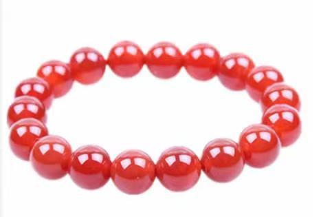 European and American Crystal Bracelet8MM Beaded Natural Stone White Pine Malachite Colorful Elastic Bracelet