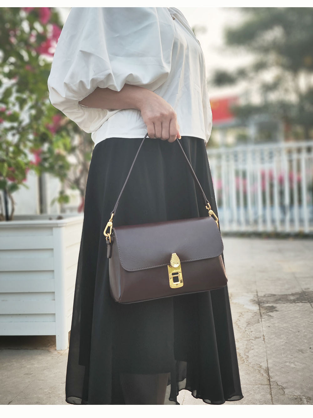 Fingerprint Unlock Bag Niche Genuine Leather Women's Bag High-end Flocked Top Layer Cowhide Single Shoulder Crossbody Commuter Underarm Bag