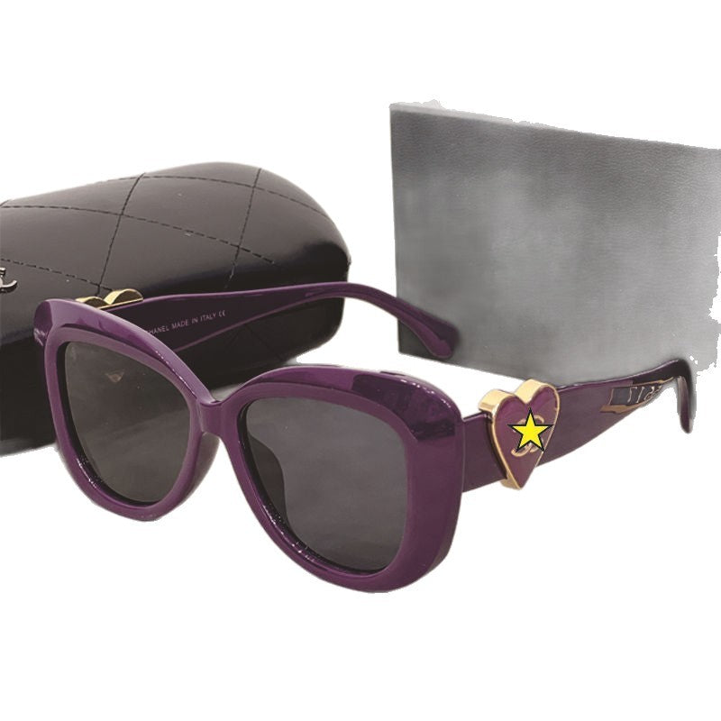 24New Chanel Large Frame Women's Fashion Personality Sunglasses European and American Hot Girl Style Sunglasses Wholesale sunglasses