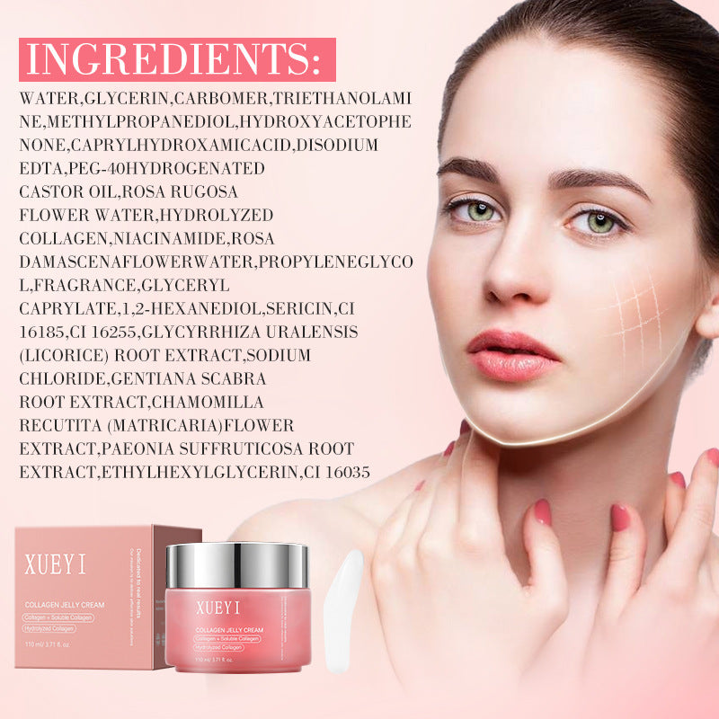 Ready Stock Collagen Jelly Face Cream110g Moisturizing, anti-wrinkle, anti-aging, firming niacinamide gel cream