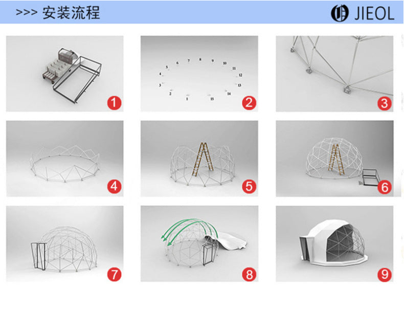 4Transparent Tent Hotel Scenic Spot Dome Starry Sky Tent Camp Round Ball-shaped Famous Accommodation Bubble House Starry Sky Room
