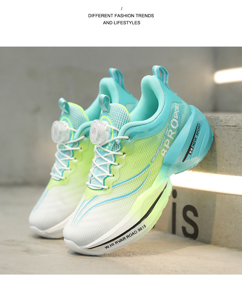 Red Rabbit8pro Rotating Button Children's Shoes Lightweight Shock Absorption Rebound Non-Slip Running Shoes Boys and Girls Students Physical Test Sports Shoes