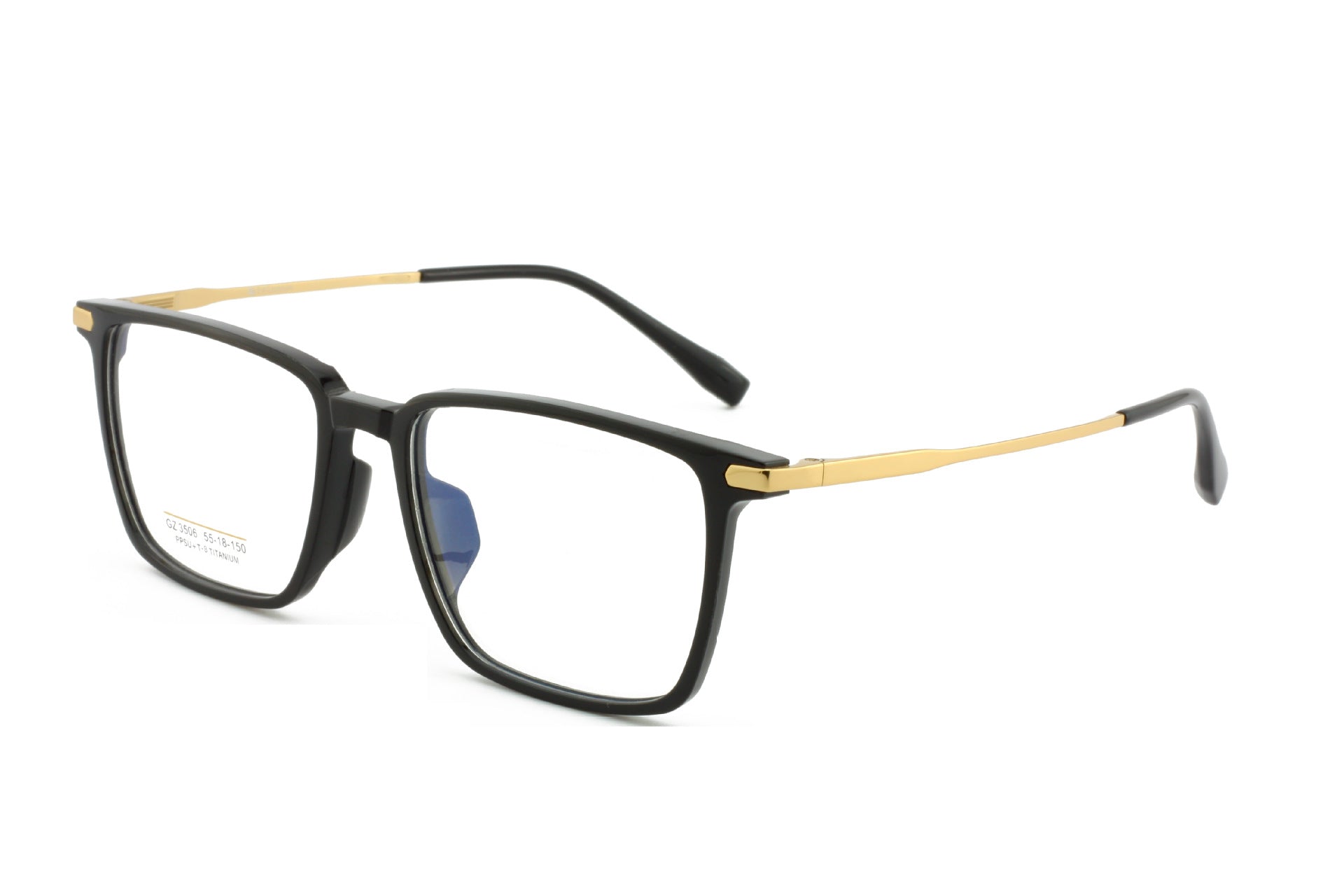 Commuting Casual Glasses Frame Half Titanium Men's Women's Glasses Frame Plain Frame Metal Frame Myopia Versatile Large Frame