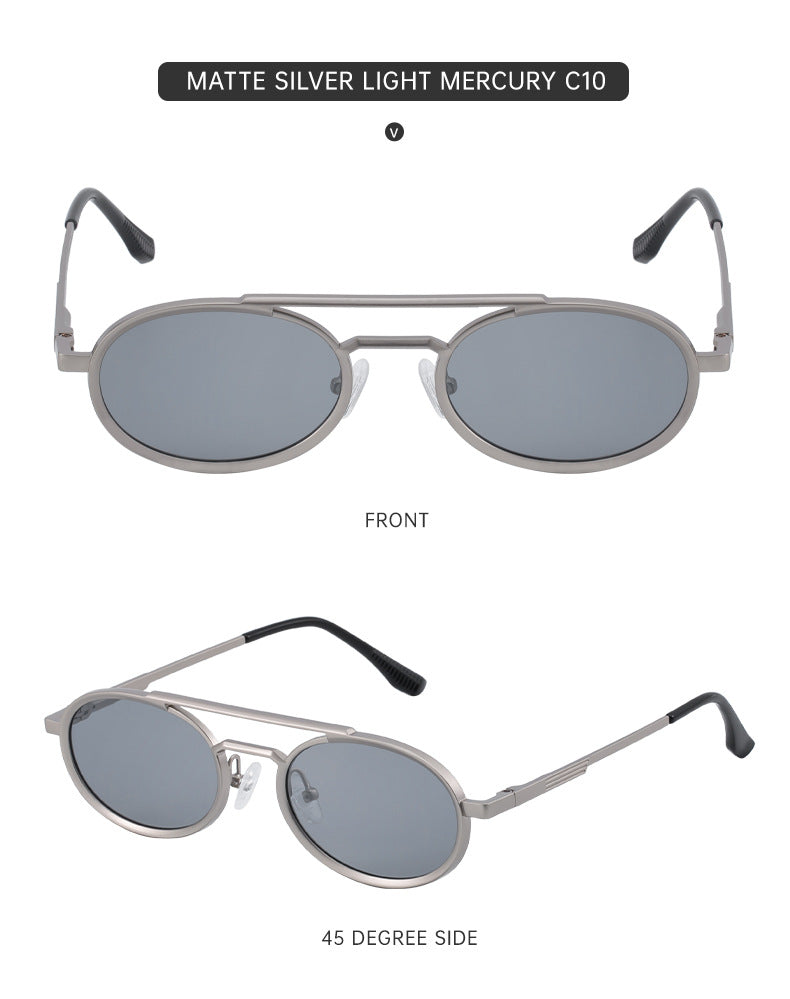 2025New European and American Retro Oval Frame Sunglasses for Men with High-end Spring Sunglasses for Women sunglasses