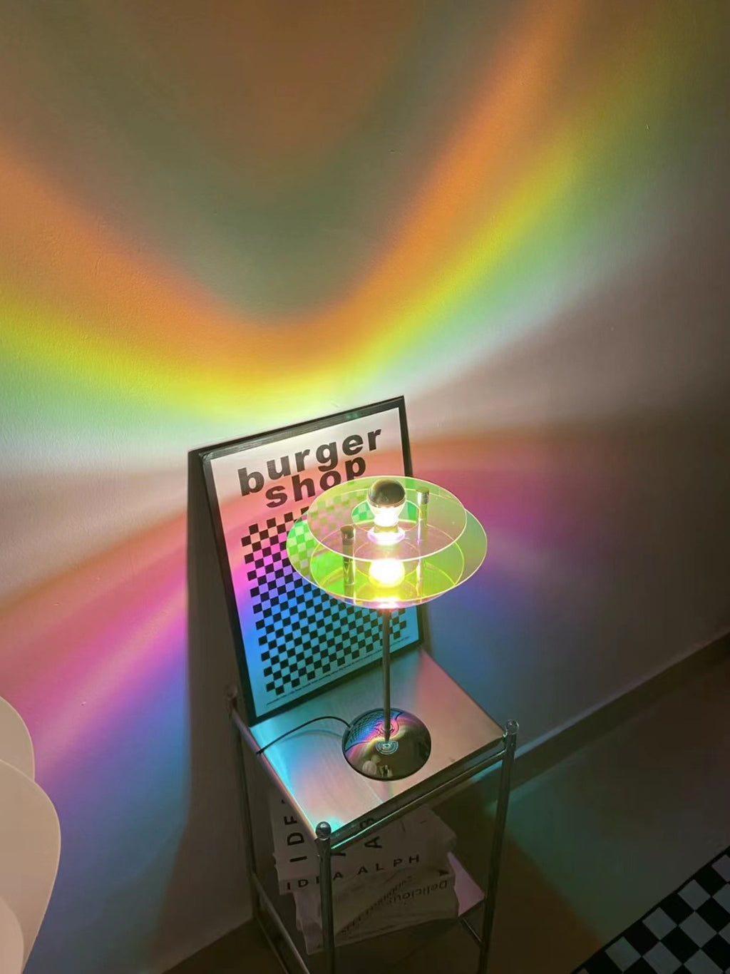 Romantic Love Bauhaus Table Lamp USB Plug-in Internet Celebrity Table Lamp Atmosphere Floor Lamp Projection Lamp Heart Lamp