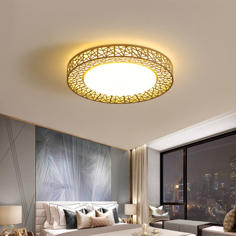 Lamp in the living room LED Ceiling Lamp2025Round Full Spectrum Bedroom Living Room Dining Room Lighting Bird's Nest Lamp Corridor