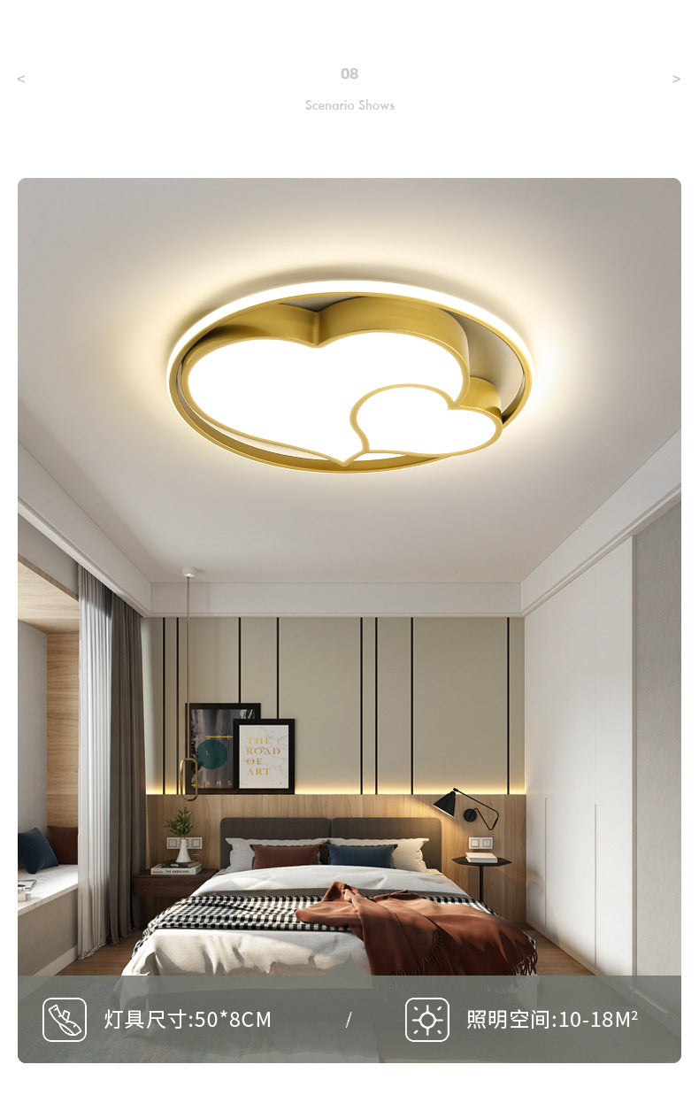 led Ceiling Lamp Master Bedroom Lamp Cozy Modern Minimalist Children's Room Lamp Creative Personality Room Lamp Ceiling Light Fixture