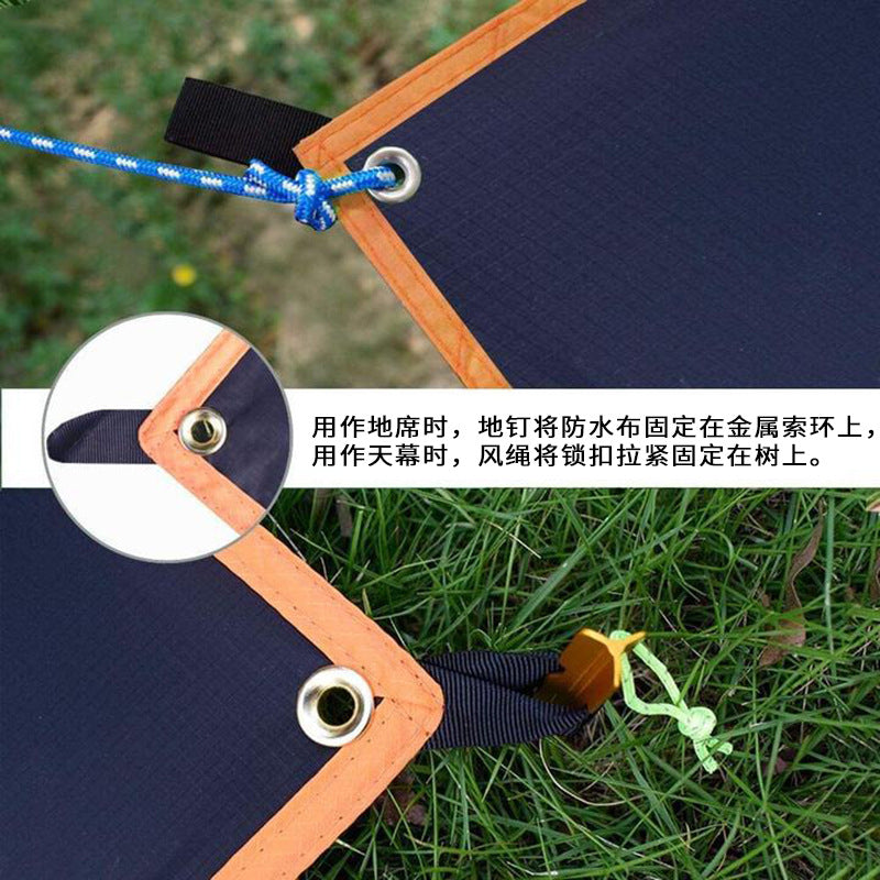 Japanese Moisture-Proof Picnic Mat Tent Thickened Waterproof Double-Sided Silicone Coated Camping Mat Outdoor Supplies Camping Cloth