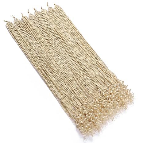 Cross-border European and American Wig Straight Top Loose Tail Three-strand Braid Crochet Hair GoddessBoxBraidshair Fluffy