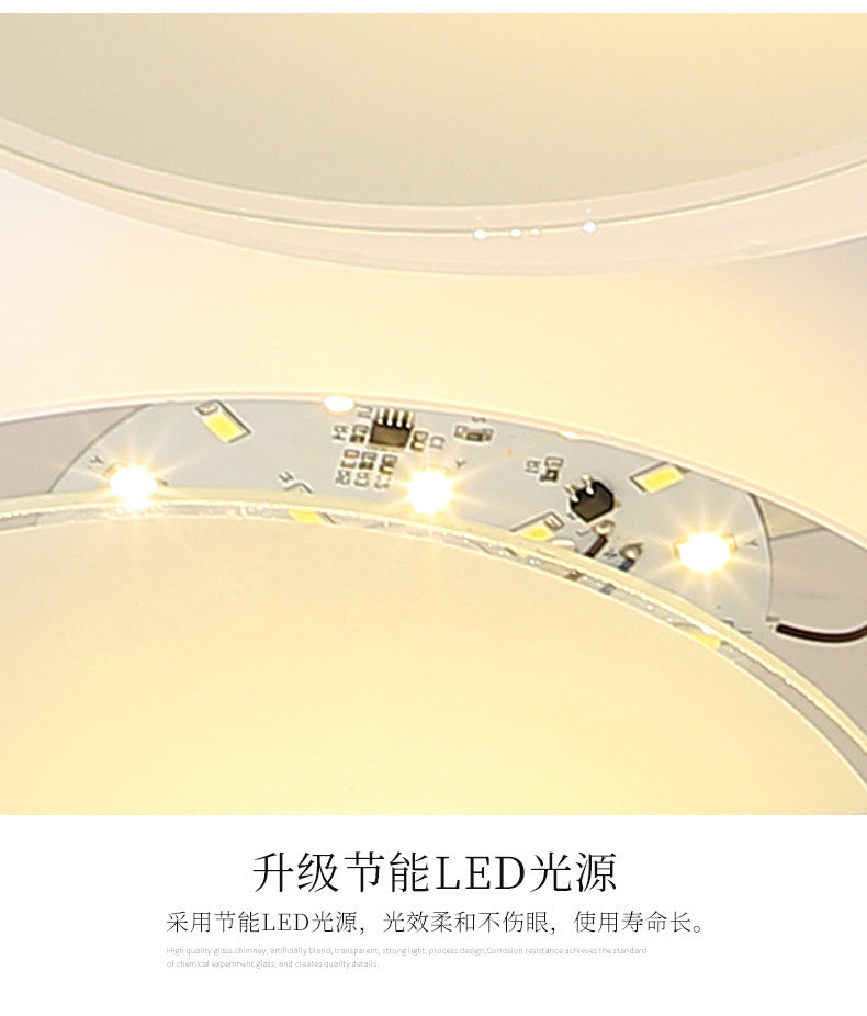 Living Room Lamp Crystal Lamp LED Ceiling Lamp Round Bedroom Lamp Simple Modern Elegant Home Dining Room Balcony Lighting