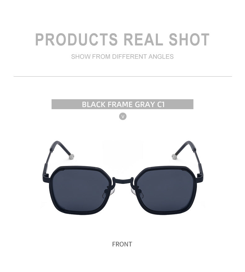 2025New European and American Fashion Square Frame Sunglasses for Men, Simple and Stylish Wholesale Sunglasses for Men sunglasses