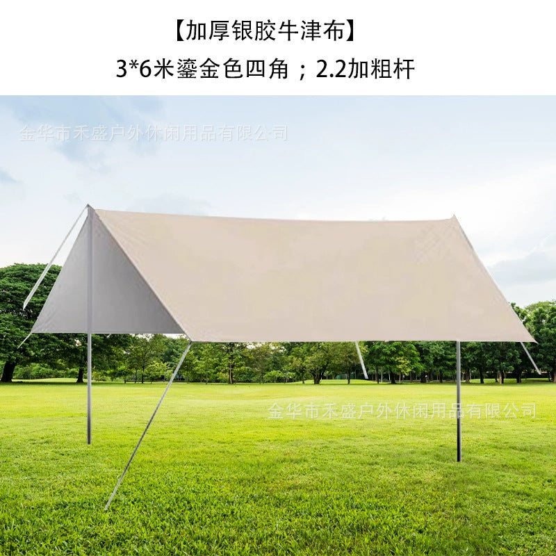 Camping Tarp Wholesale In Stock Camping Tent Outdoor Sunshade Portable Sun Protection Rainproof Tarp Tent