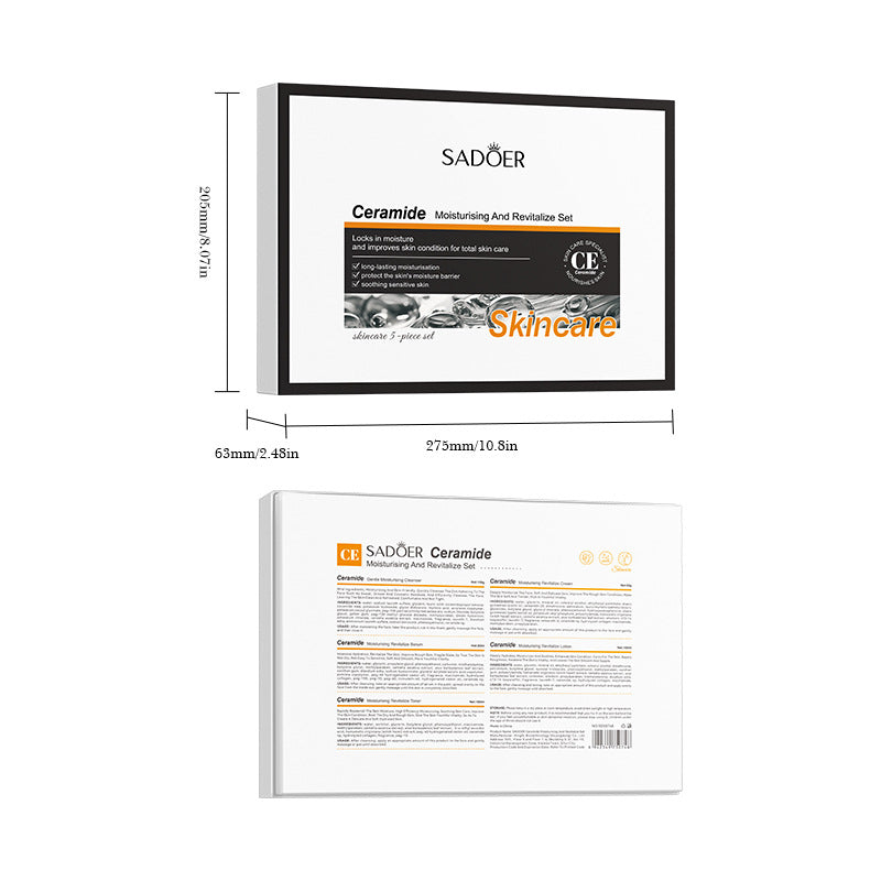 Ceramide Moisturizing and Brightening Set SADOER Moisturizing and Hydrating Set Box Cross-Border Wholesale