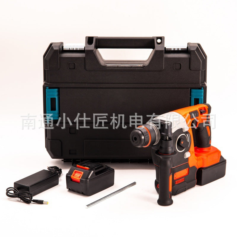 Rechargeable Rotary Hammer Cordless Concrete Drilling Brushless Lithium Battery Heavy-Duty Variable Speed Electric Hammer Electric Pickaxe