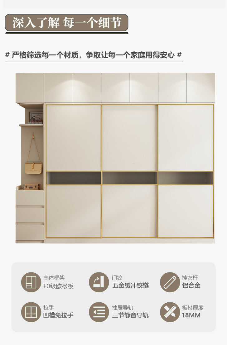 One Door to the Top3Ultra-high sliding door wardrobe2.9/2.8/2.7/5.6/2.5Master Bedroom Storage Wardrobe Cabinet