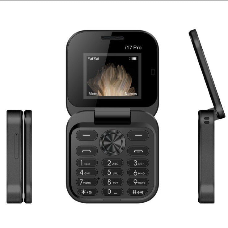 New i17Pro Mobile Phone Multi-Language Folding Flip Cover Foreign Language Phone i16 i15Pro Button Phone