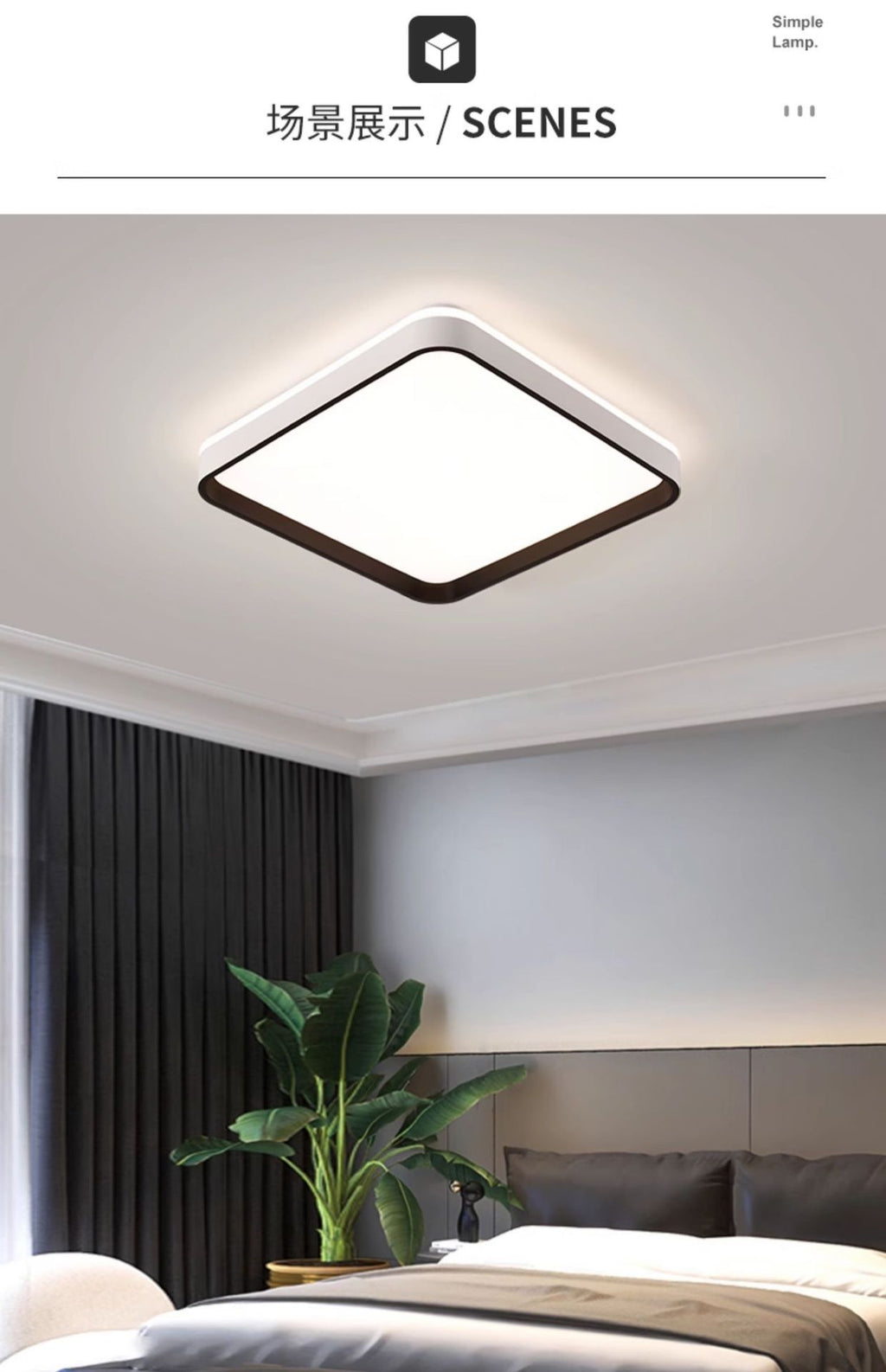 Zhongshan Lighting Full Spectrum Bedroom Lamp led Ceiling Lamp Nordic Modern Simple Room Smart Eye Protection Master Bedroom Lamp