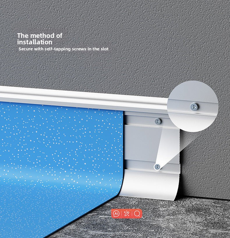 Aluminum alloy skirting board, floor edge trim strip for hospitals, hotels, and schools, thickened and wear-resistant aluminum alloy wall panel