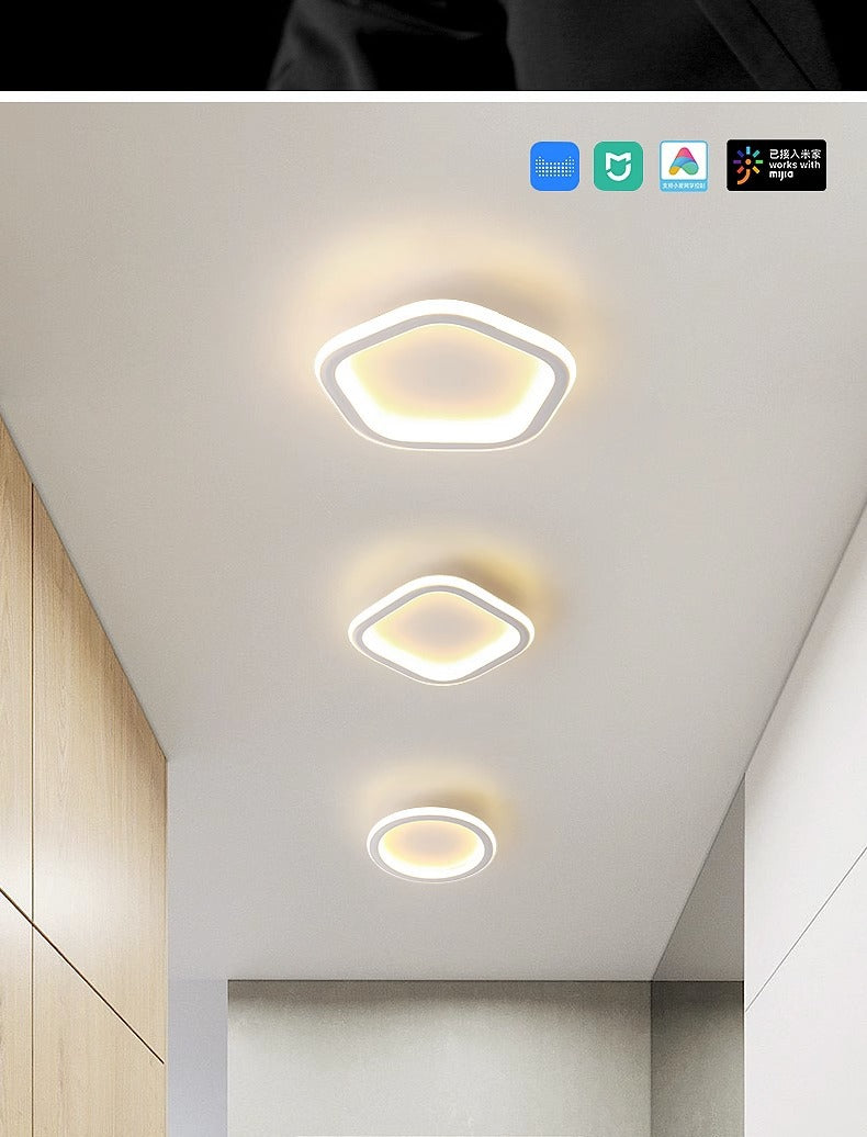 Entryway Hallway Light Modern Minimalist Corridor Balcony Ceiling Light Creative Minimalist Square Round Cloakroom Light