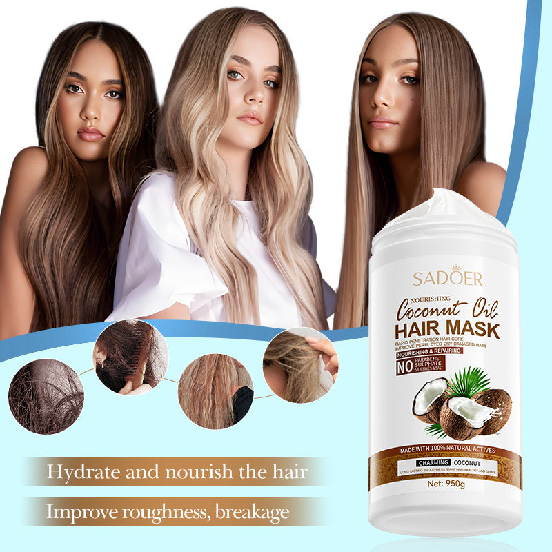 Full English Coconut Nourishing Hair Mask950g SADOER Smooth and Fluffy Hair Conditioner  Wholesale