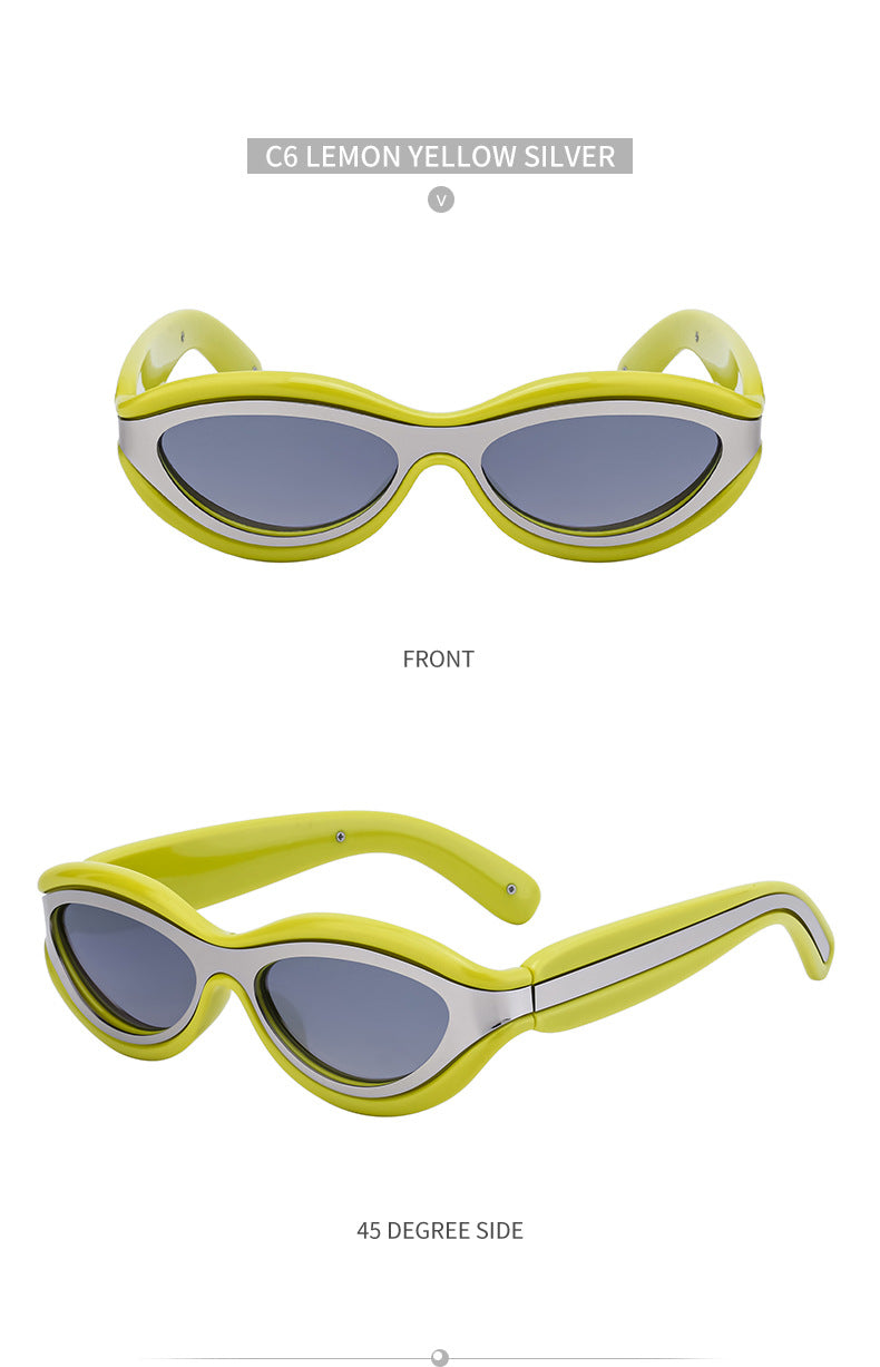 New European and American Y2K Cat Eye Sunglasses for Women Street Style Small Frame Sunglasses for Men Trendy Wholesale sunglasse