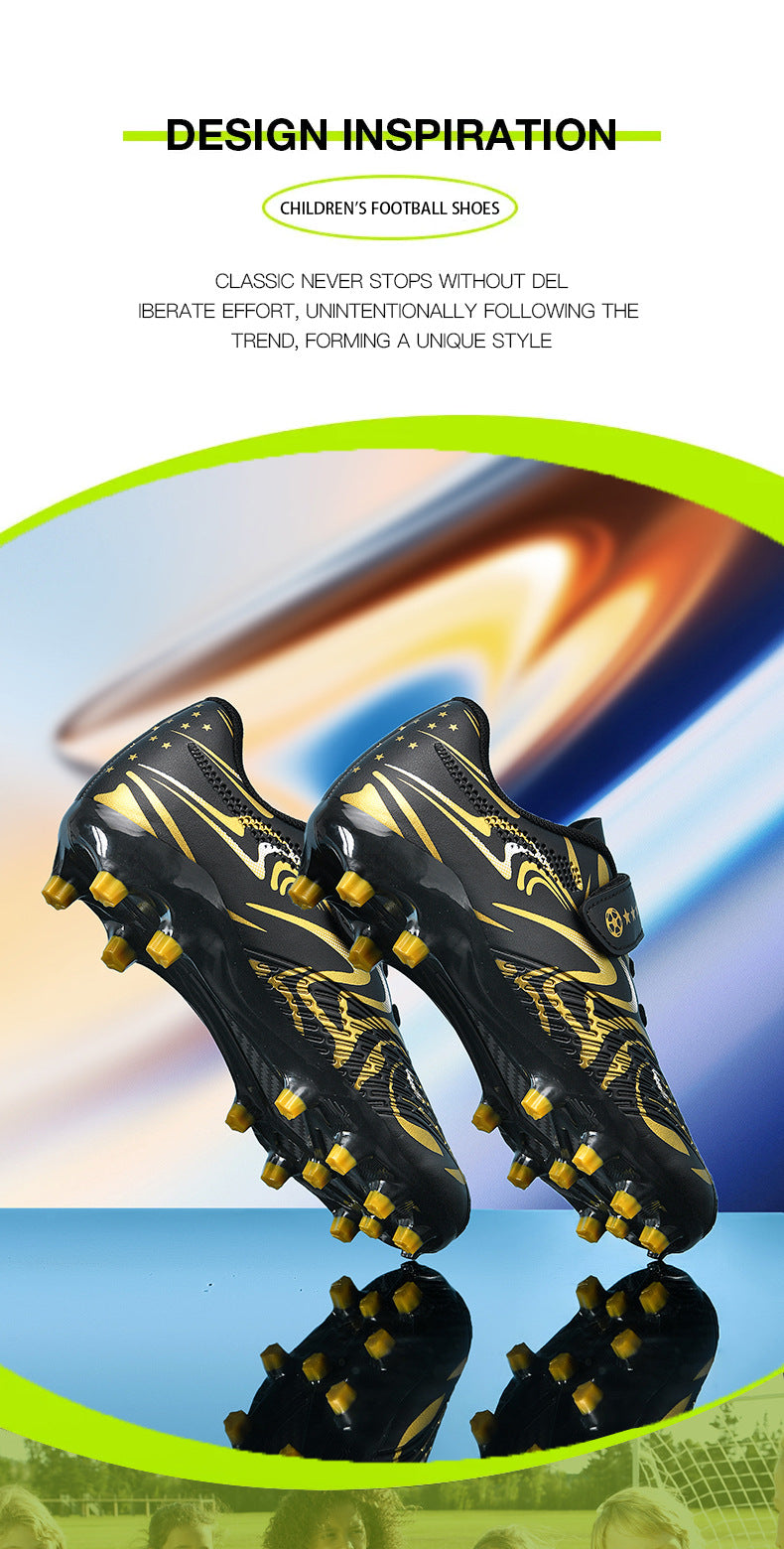 2025New Football Shoes for Men and Women, Medium and Large Children, Students, Long Spike Training Shoes, Youth Grass and Artificial Grass Field Sports