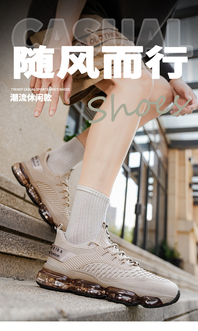 Men's Shoes New Large Size Breathable Mesh Shoes Men's Trendy Casual Versatile Thick-Soled Sneakers Fashion Dad Shoes