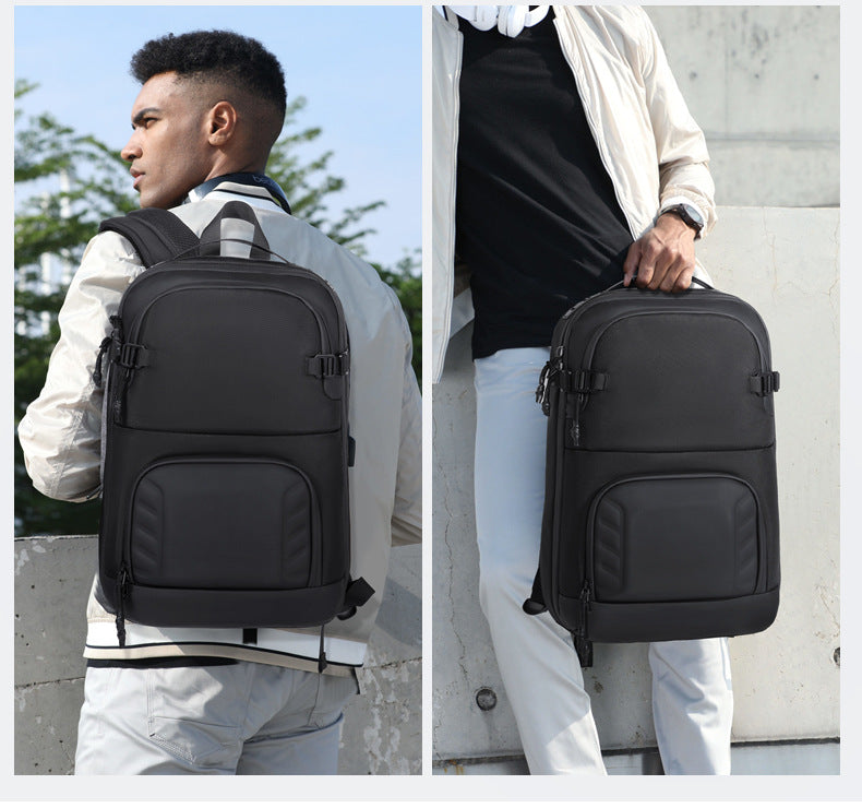 Business Backpack Computer School Bag for Men Students High Appearance Lightweight Waterproof Oxford Cloth Large Capacity Commuter Backpack