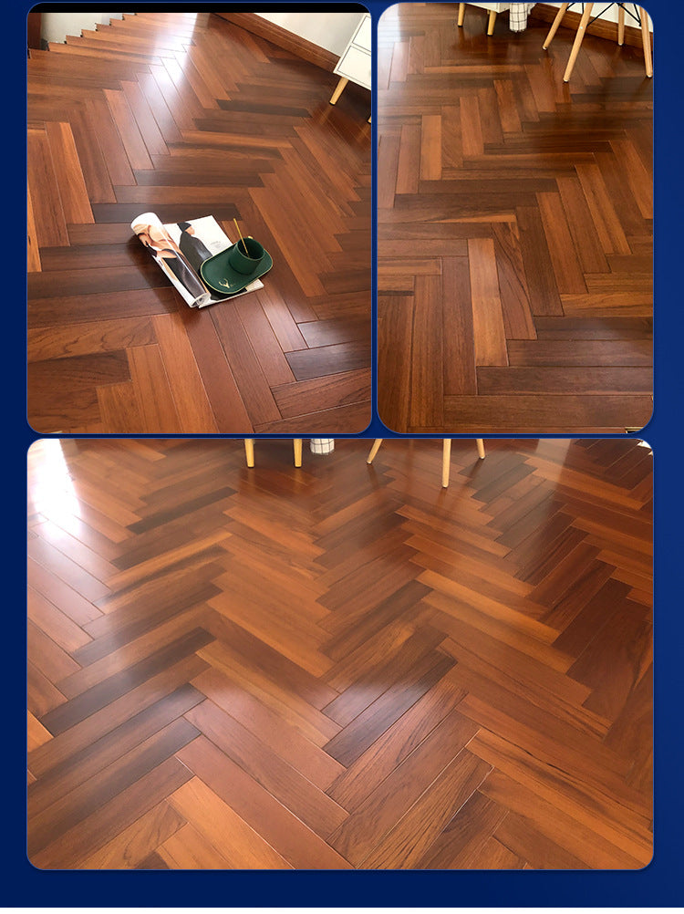 Herringbone Parquet Elm Rosewood Ebony Teak Rosewood Black Walnut Multi-layer Solid Wood Composite Flooring