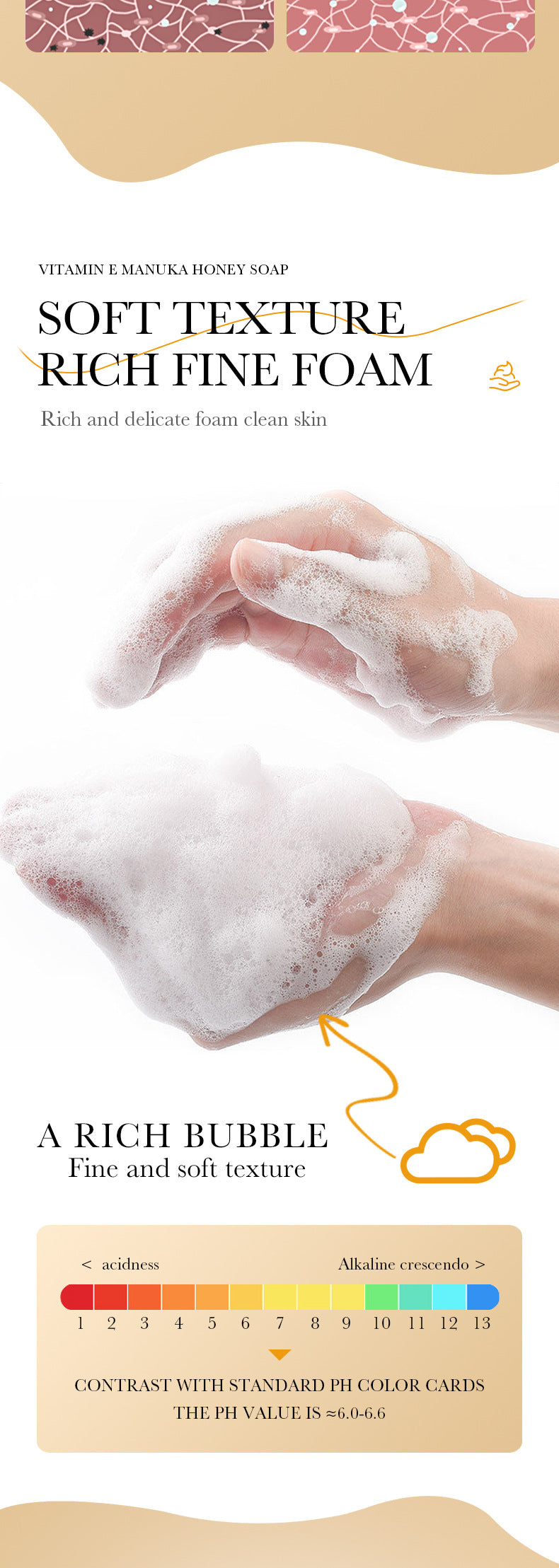 All English Vitamins E Soap BIOAOUA Honey Cleansing Bath Essential Oil Soap  Foreign Trade Wholesale