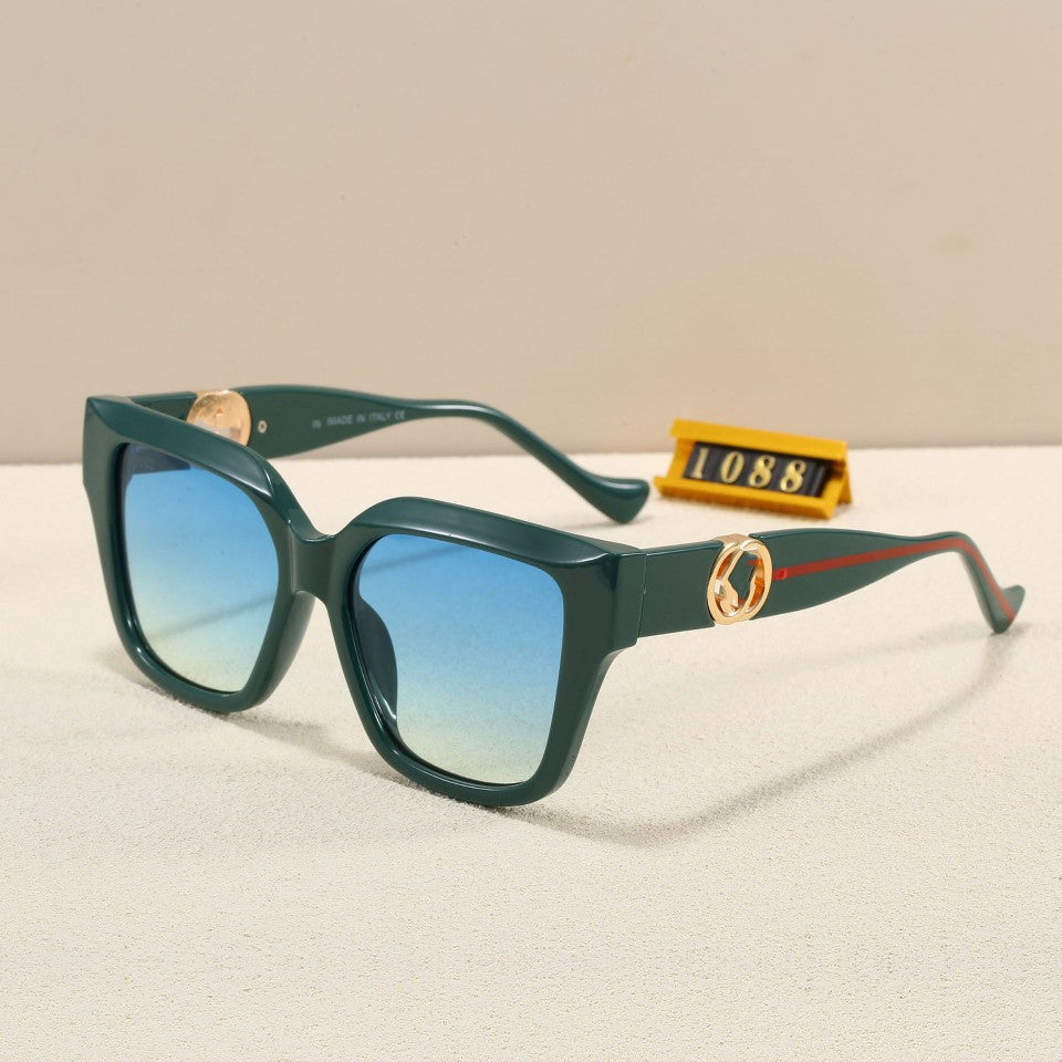 2025New style sunglasses for large faces, slimming effect, high-end feel, suitable for women Sunglasses European and American Classic Fashion