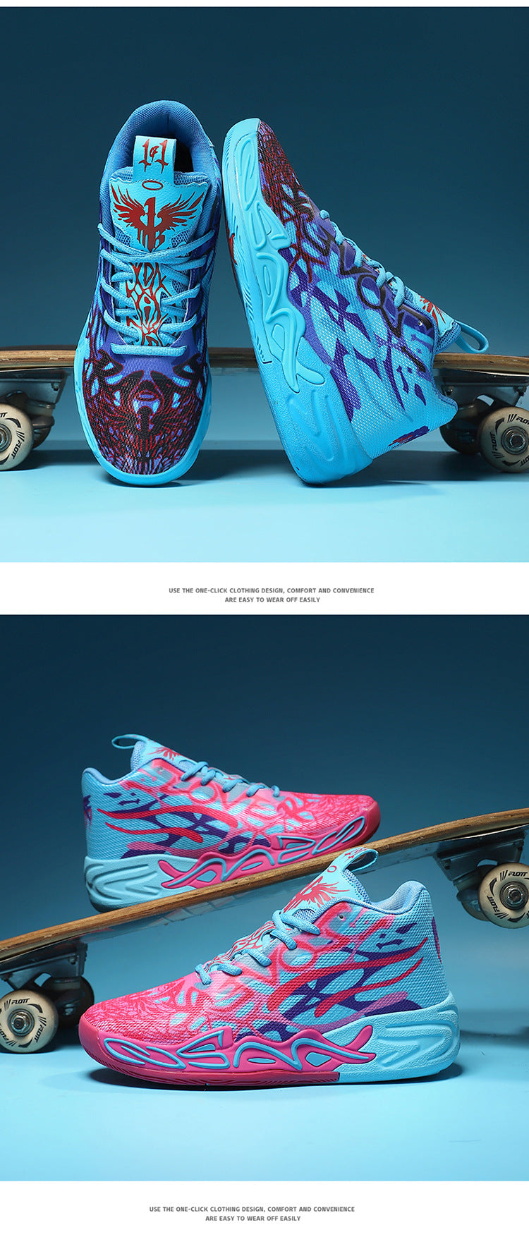 Fashion Trend Basketball Shoes New Youth Mandarin Duck Mesh Breathable Sports Shoes High-Top Training Boots