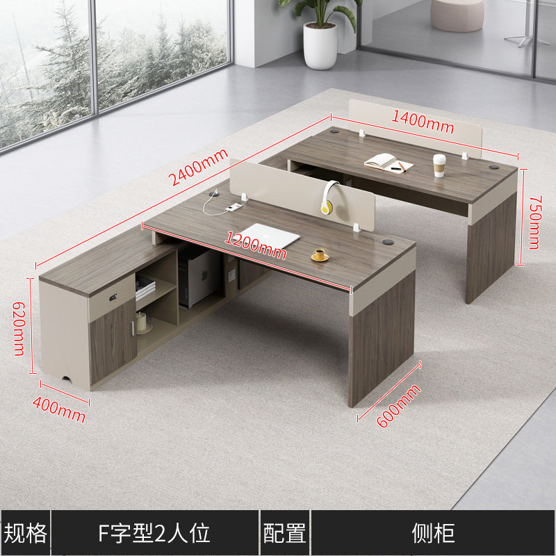 Financial Office Desk Employee Position Staff Office Desk and Chair Set Simple Modern Three-Person Company Computer Desk