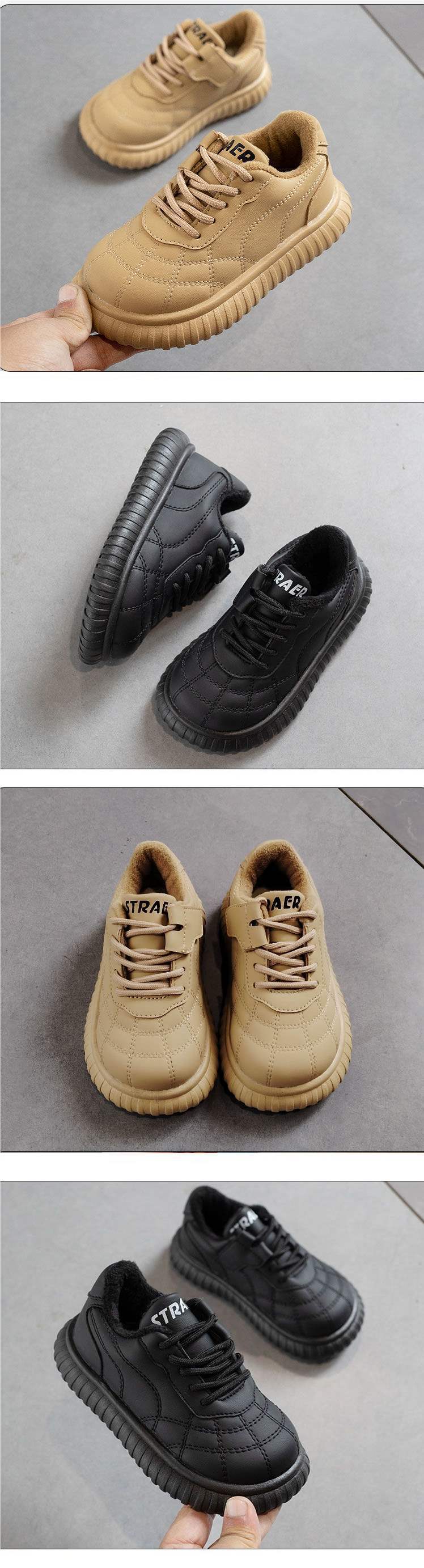 Children's casual shoes2025Autumn and Winter Fleece-Lined Soft Sole Non-Slip Girls' Cotton Shoes Baby Warm Shoes Versatile Boys' Shoes